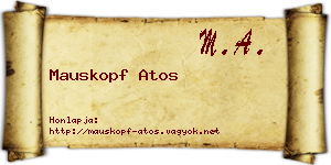 Mauskopf Atos névjegykártya